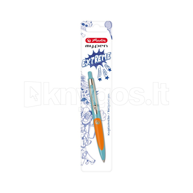 Herlitz Pildspalva My.Pen, tirkīza-oranžā, blisterī