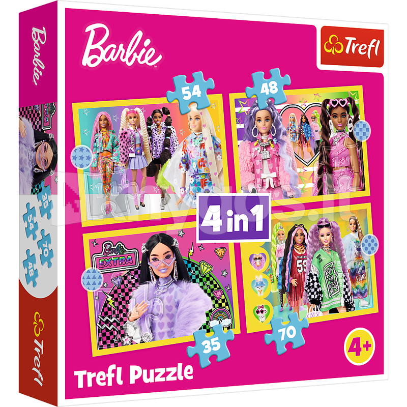 TREFL BARBIE Pužļu komplekts 4in1