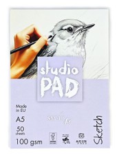 Skices bloks "Studio" A5, 50 lpp., 100 g/m², cieta muguriņa