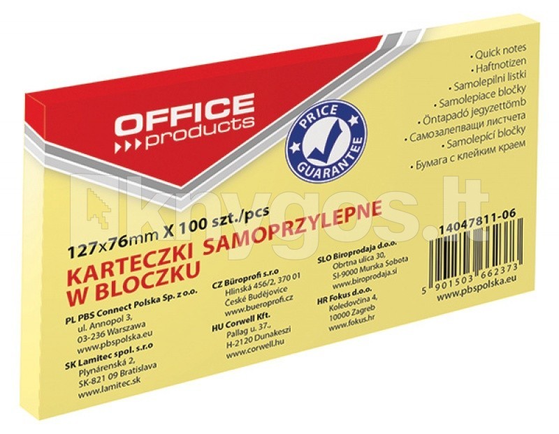 Office Products Līmlapiņas OFFICE 127 x