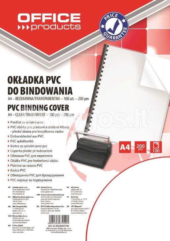 Q-Connect Saistīšanas vāki A4 PVC caurspīdīgi