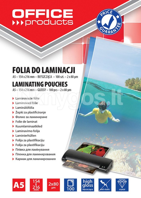 Office Products Laminēšanas kabatas A5, 2
