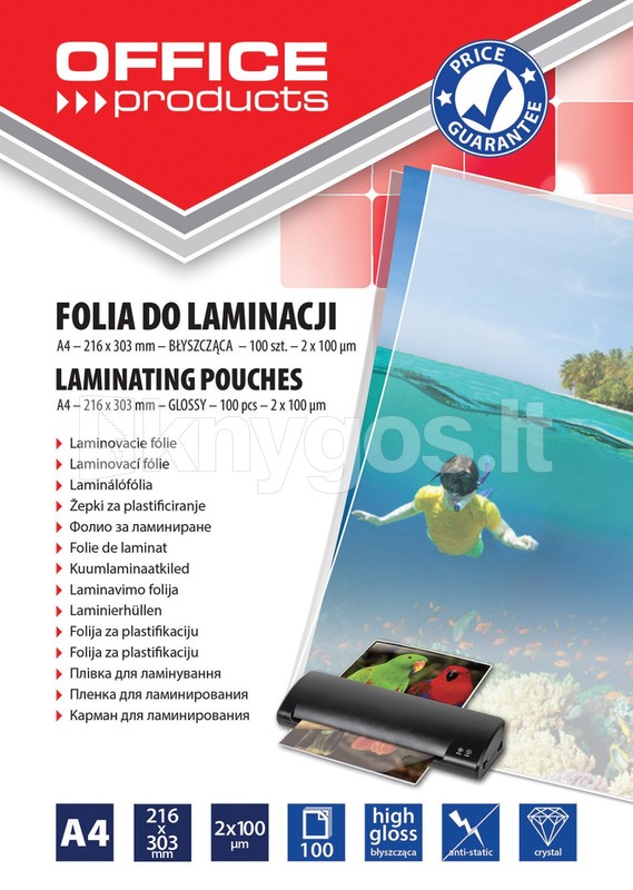 Office Products Laminēšanas maisiņi (folija) A4