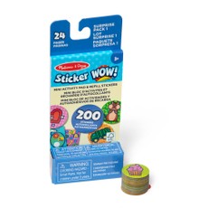 MELISSA & DOUG Uzlīmju grāmata MELISSA Sticker WOW! Uzlīmju uzpildes iepakojums Pārsteiguma paka