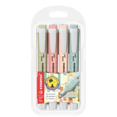 STABILO Swing Cool NatureCOLORS teksta marķieri, 4 gab.
