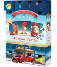 Adventes kalendāra puzle "Priecīgus Ziemassvētkus", 24 puzles pa 50 gabaliņiem katrā: 1200 gabaliņi