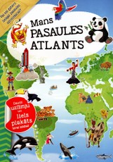 Mans pasaules atlants. Daudz uzlīmju un liels plakāts tavai istabai