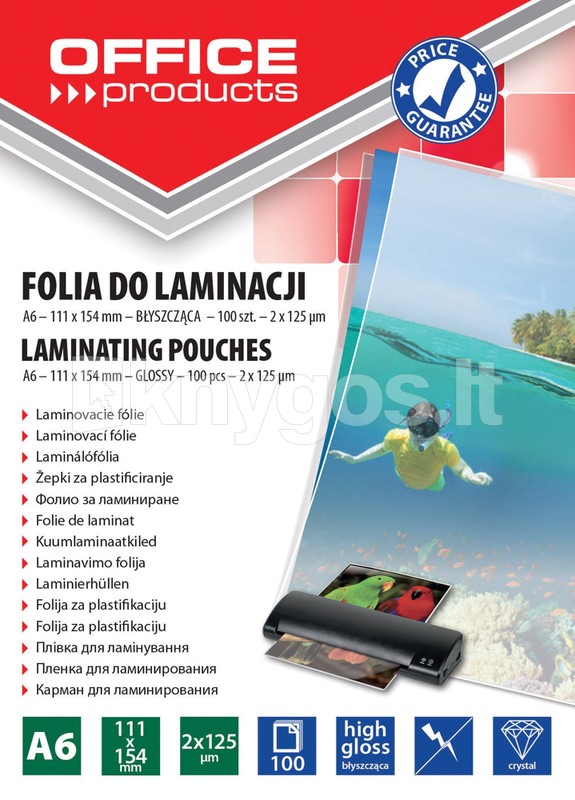 Office Products Laminēšanas aploksnes (folija) A6