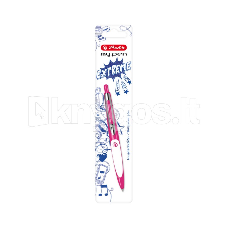 Herlitz Pildspalva my.pen rozā-balta, blisterī