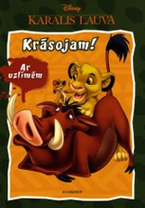 Karalis Lauva. Krāsojam! Ar uzlīmēm. Disney