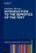 Introduction to the Semiotics of the Text