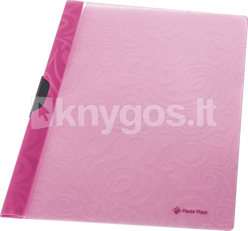 PantaPlast Mape ar klipsi A4, rozā