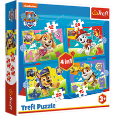 TREFL PAW PATROL Pužļu komplekts 4in1 Ķepa Patruļa