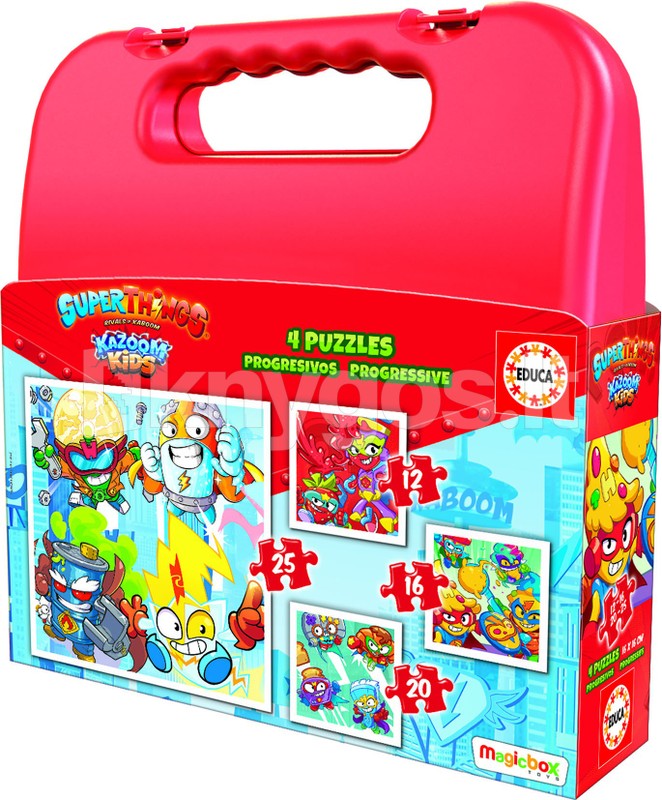 EDUCA SUPERTHINGS puzļu komplekts koferītī —