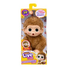 LITTLE LIVE PETS Interaktīvs plīša pērtiķēns Minis, 19 cm